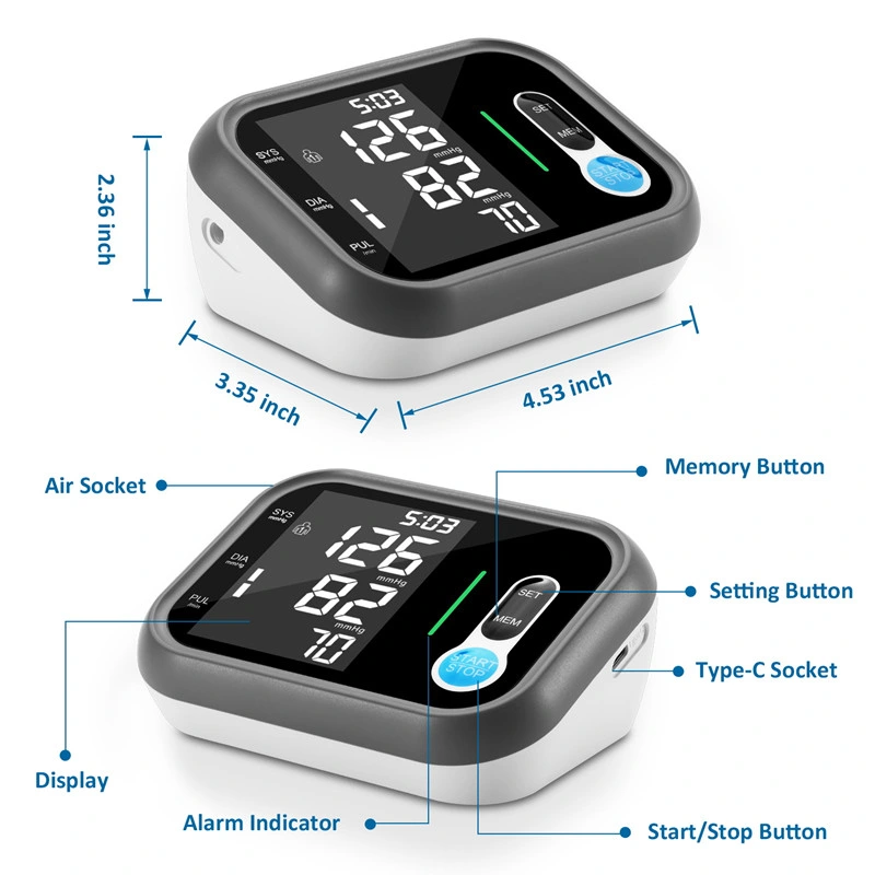 New Automatic Digital Bp Blood Pressure Monitor Voice Broadcast Upper Arm Blood Pressure Monitor